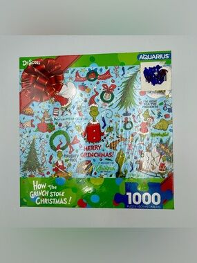 Aquarius How The Grinch Stole Christmas 1000-Piece Puzzle - Blue/Green
